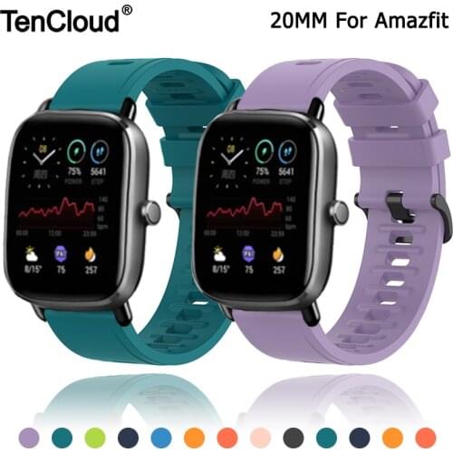 Replacement Band For Amazfit BIP S Silicone Strap For Xiaomi Huami Amazfit POP/GTS 2/GTR 42mm Wristband Adjustable Watch Belt