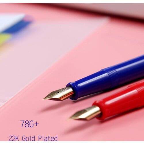 PILOT Fountain Pen Transparent 22K Gold Plated Student Calligraphy Pen Medium Nib Ink Pens for Writing Nice Pen Clips Stationery