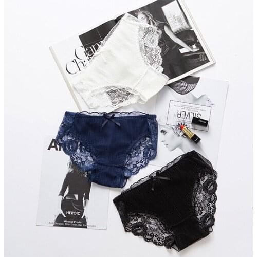 Sexy Womens Panty Lace Panties Briefs Lingerie Underwear Ladies Lace Hipster Mesh Transparent Hot See Through Underpants Female