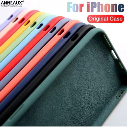 Original Liquid Silicone Case For iPhone 12 13 Pro Max Mini 11 Pro Max Shockproof Cases XR X XS Max 8 7 6 6S Plus SE Back Cover