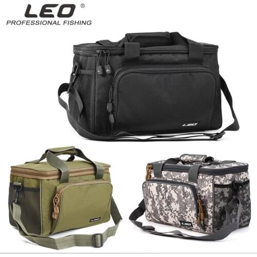 LEO Multifunctional Waterproof Fishing Bag Outdoor Sports Waist Pack Fishing Lures Gear Storage Bag Single Crossbody Bags