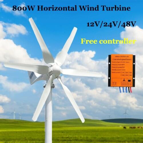 800W 48V Wind generator with 6 blades and free 48V MPPT controller small wind turbine for home use