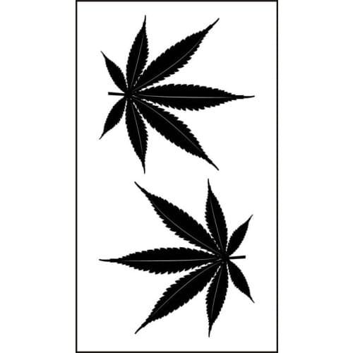 1pcs Waterproof Temporary Tattoo Sticker Black Clover Maple Leaf Fake Tattoo for Women Body Art Shoulders Neck Arms Tatoo