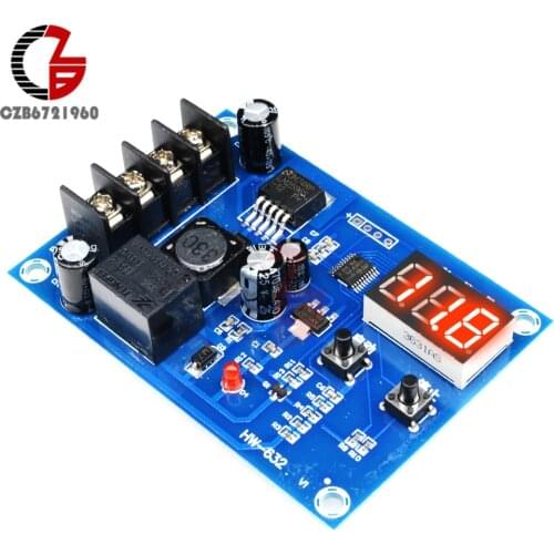 XH-M603 LED Digital Battery Charging Control Protection Borad DC 12V Storage Lithium Battery Charger Control Switch Voltmeter