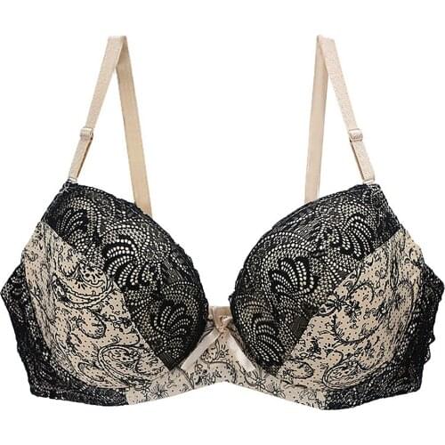 YANDW Embroidery Lace Bras Thin Lingerie Plus Size Brassiere Large Cup Underwire Breathable Bralette d e f 34-50 everyday sexy
