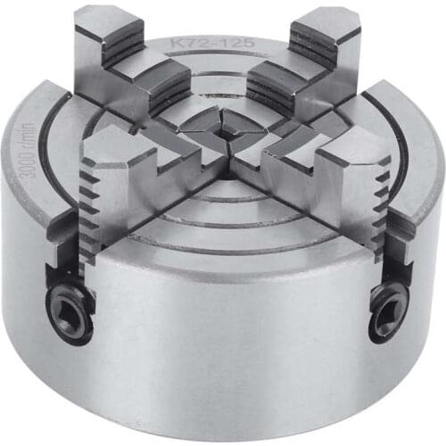 4 Jaw Chuck Independent Lathe Chuck Strong Clamping Force Workholding Tool 125mm 3000r/min