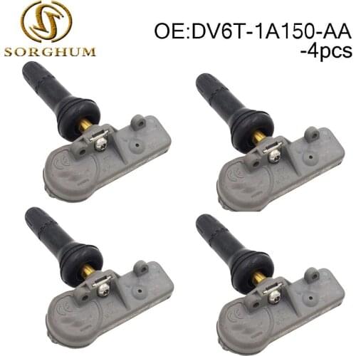 4pcs DV6T-1A150-AA Car Tire Pressure Sensor TPMS 433MHz Fits For Ford Escape C520 12-17