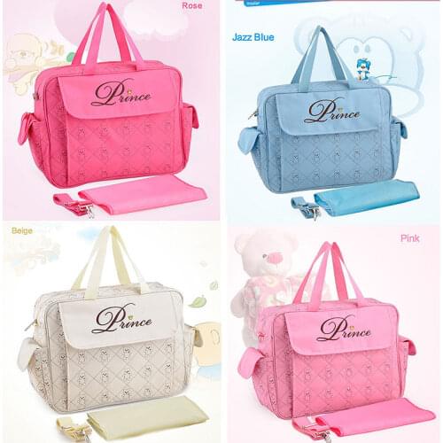 40cm Multifunctional Fashion Diaper Mummy Messenger Bag Multifunction Large Capacity Waterproof Nappy Stroller Bag Play Mats