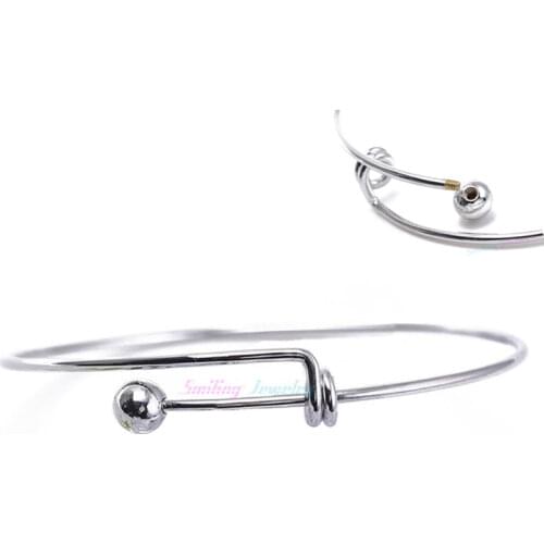 5pcs Fashion Expandable Wire Bangles Children Bracelet Men Women DIY Blank Charm Bracelets & Bangles For Charms