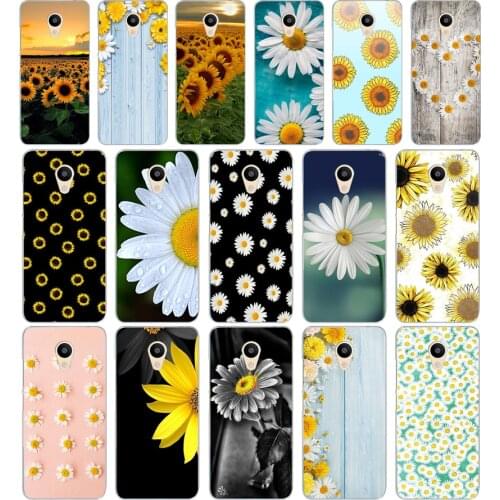 67DD Daisy Sunflower Floral Flower Soft Silicone Cover Case for Meizu M2 M3S M3 M3S M5S Mini M3 note M5 M6 M6 note U10 U20