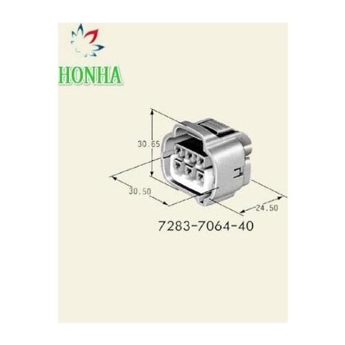 90980-10988 PA66 6 Pin/Way Female Accelerator Throttle Pedal Car Electrical Connector Plug Socket for Toyota Lexus 7283-7064-40
