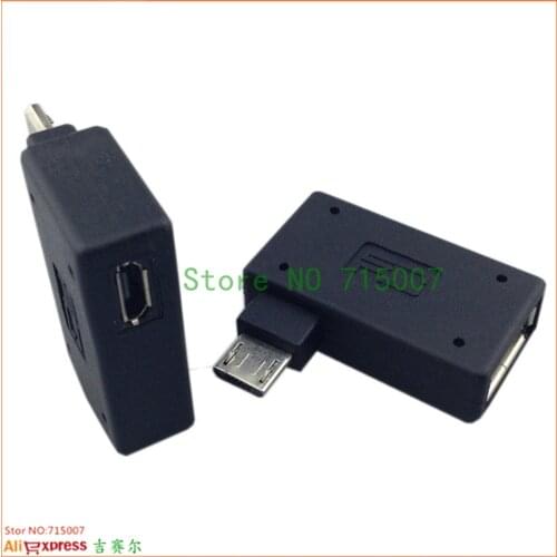 Micro Adapter USB 2.0 Female to Male Micro OTG Power Supply 2018 Port 90 Degree Left 90 Right Angled USB OTG Adapters