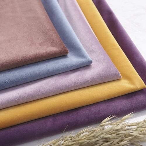 Velvet Fabric Conference on Thick Black Background Cloth Decorated Tablecloth Curtain Fabric DIY Accessories Gold Red 100*145cm