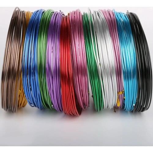 Anadized Color Aluminum Wire 1/1.5/2/2.5mm Aluminium Craft Wire For Bracelet Necklace Jewelry Making Cord String