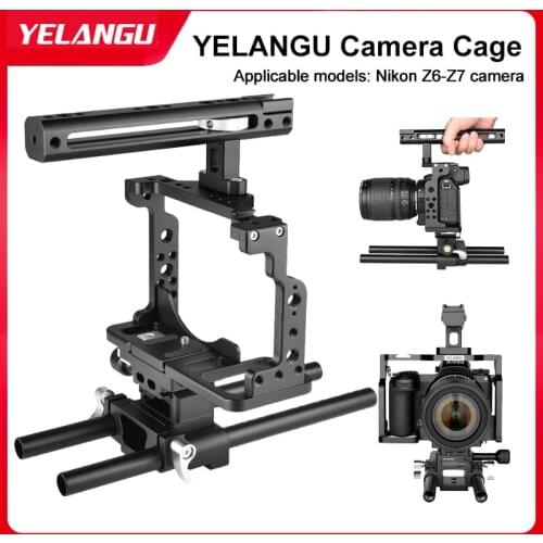 Yelangu Professional Camera Cage for Nikon Z6/z7 Dslr Camera Aluminum Alloy Anti-Shake for Photographers