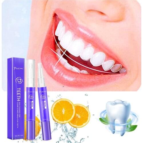 Putimi Teeth Brightening Pen Oral Hygiene Essence Teeth Whitening Serum Remove Plaque Stains Cleaning Smoke Stains Yellow Teeth