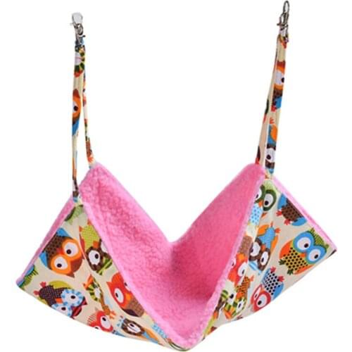 Pet Cat Hammock Large Printing Single-sided Granular Fleece Hammock Can Be Hung on Animal Cage