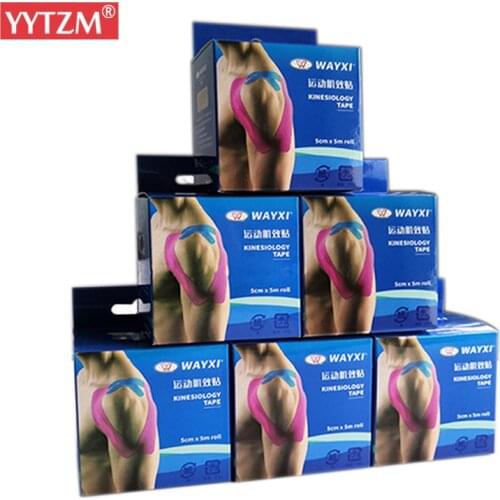 High Quality Kinesiology Tape Cotton Elastic Adhesive Bandage Knee Pads Muscle Kinesiotape Athletic Recovery Football Exercise