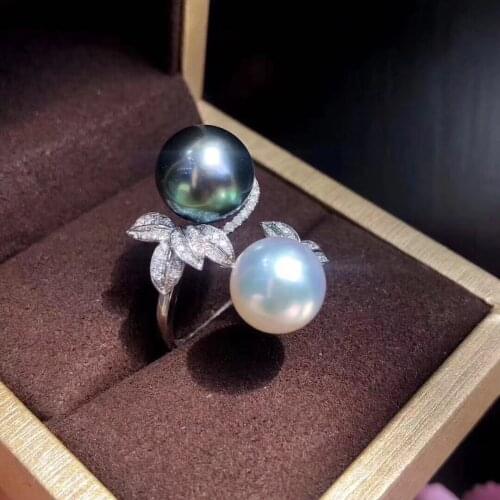 3Pcs/Lot Delicate Leaf Design Pearl Rings Settings S925 Sterling Silver Rings Holder Women DIY Rings Jewelry Findings&Components