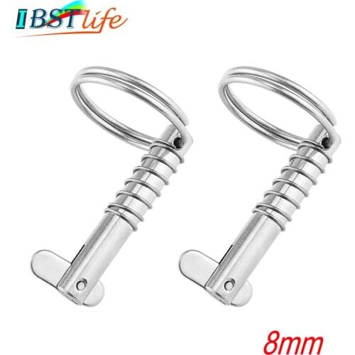 2PCS 8mm Marine Grade 316 Stainless Steel Quick Release Pin for Boat Bimini Top Deck Hinge Marine hardware Boa