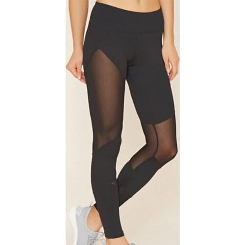 Mesh Patchwork Leggings High Waist Ankle-Length Pants For Women 2020 Fashion Autumn Bottom Breathable Fitness Pant Slim Leggings