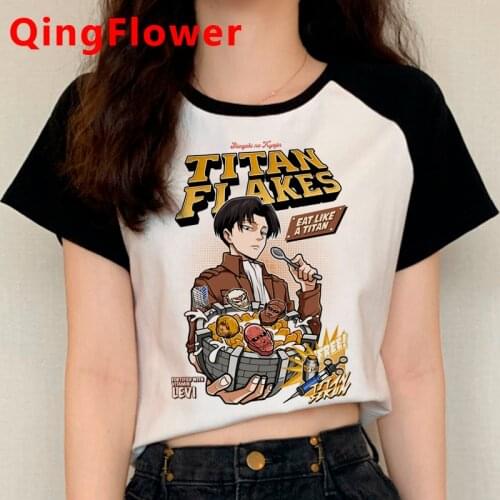 HOT Japanese Anime Attack on Titan T Shirt Kawaii Summer Tops Cartoon Shingeki No Kyojin Graphic Tee Unisex Tshirt