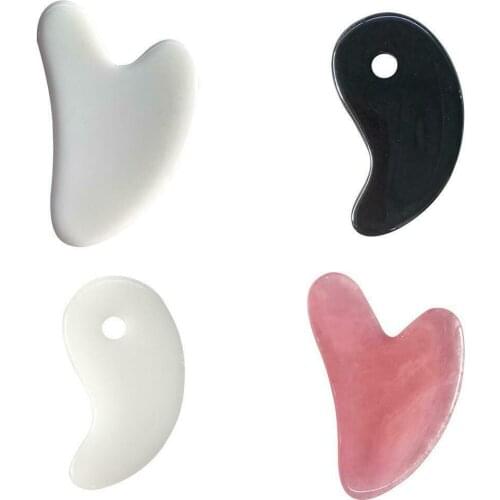 Guasha Scraping Massage Plate Scraper Face Massager Acupuncture Resin Gua Sha Board Anti-aging Face Lifting Thin Tool