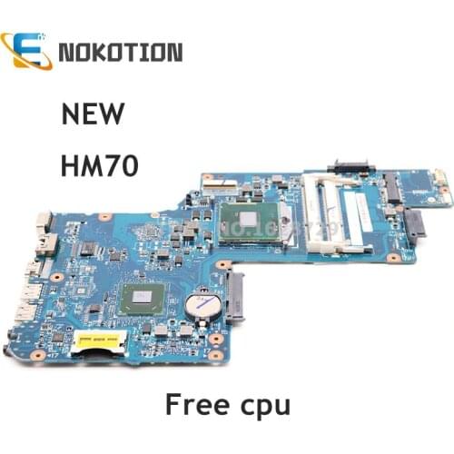 NOKOTION NEW H000052740 H000052730 For Toshiba Satellite L850 C850 Laptop Motherboard 15.6 inch HM70 GMA HD DDR3 Free cpu