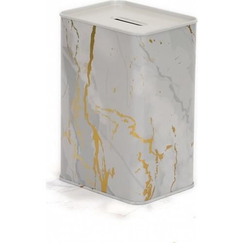 Gold Pattern Metal Rectangular Piggy Bank Aid Home Accessory Luxury 2021 Discounted Product