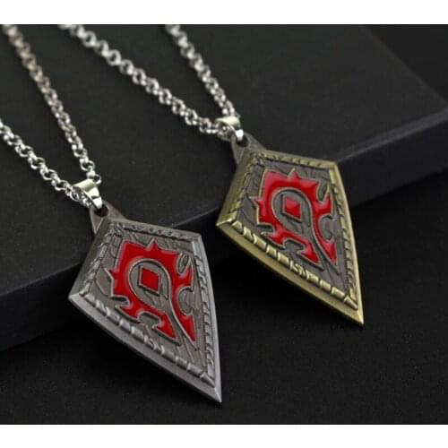 MQCHUN Game Series Wow World of Warcraft Hearthstone Heroes Metal Necklace Keychain Keyring Jewelry Accessory Best Gift-30