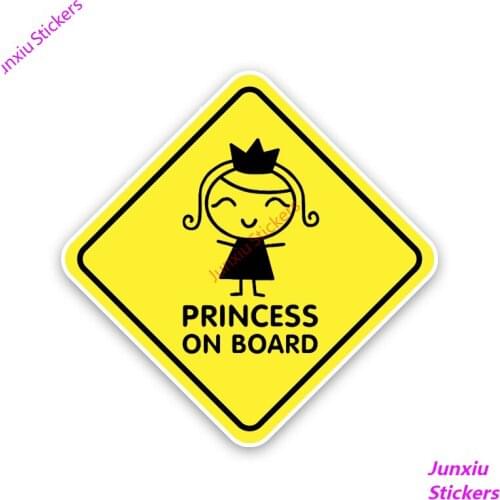 PRINCESS ON BOARD Cover Scratches Accessories Bodywork Windshield Car Stickers Decals Funny Sunscreen Suv Interior KK14*14cm