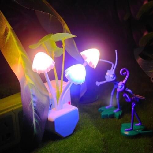Novelty Mushroom Night Luminous Toys Light Sensor LED Colorful Mushroom Night Lights Luminous Toys Christmas Gift For Children