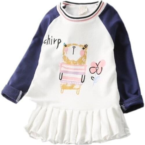 Autumn 2-7 years baby Girl t-shirt Long sleeve Girls tee shirts for children girl blouse sale t shirt 100% cotton kids clothes