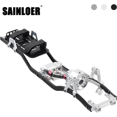 SAINLOER 313mm 12.3" Wheelbase Prefixal Gearbox Metal Chassis Frame for 1/10 RC Crawler Car Axial SCX10 & SCX10 II 90046