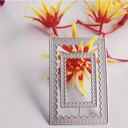 Rectangular frame two-layer frame cutting mold 2019 new mold scraping metal cutting mold technology DIY decoration