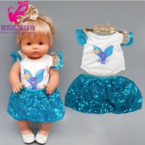 40 Cm Doll Sequins Dress Shirt for 38cm Nenuco Ropa Y Su Hermanita 16 Inch Baby Doll Clothes