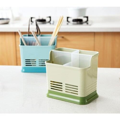 Kitchen Storage Rack Chopstick Spoon Fork Tableware Organize Holder Large Hollow Draining Rack DO