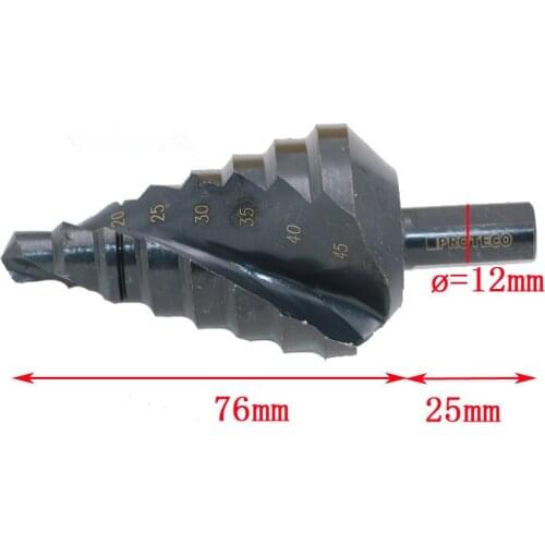 10-45mm Surface Nitriding Hss Step Cone Drill Bit Hole Cutter Set Metric Step Drill Wood Plastic Metal Drilling