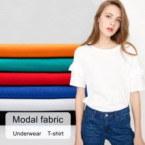 Summer Thin Soft Modal Fabric Underwear Fabric for T-shirt Vest Shirt Sexy Sling Dress Tops Casual Wear DIY Sewing Manual Cloth
