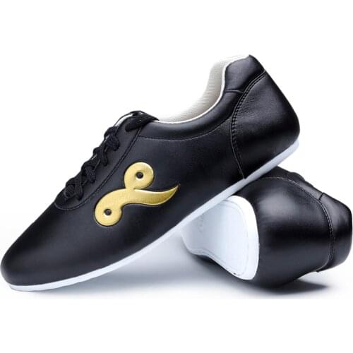 High Quality Cowhide Tai Chi Shoes Soft Genuine Leather Kung Fu Wushu Shoes Martial Arts Sneaker