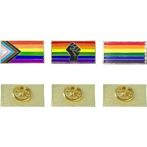 Colorful LGBT Flag Rainbow Brooch Peace And Love Enamel Clothes Bag Lapel Pin Gay Lesbian Pride Icon Badge Unisex Jewelry Gift