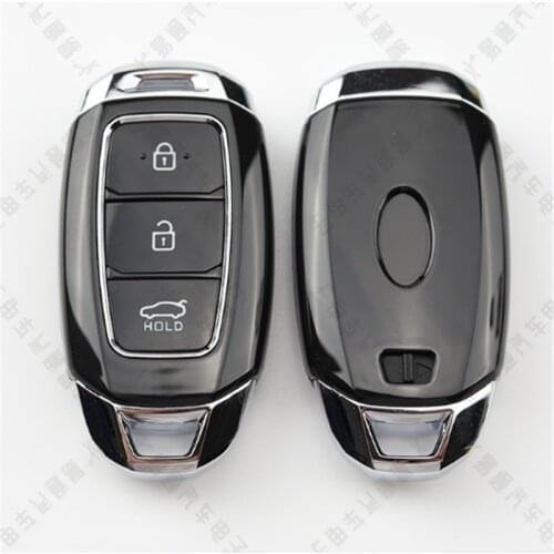 DAKATU Replacement 3 Button Smart Card Remote Key Shell for Hyundai Tucson I30 Creta IX25 Solaris with Insert Emergency Blade