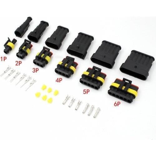 1/2/3/4/5/6 Pin Way 12V Electrical Wire Connector Plug Cable Car Boat Waterproof