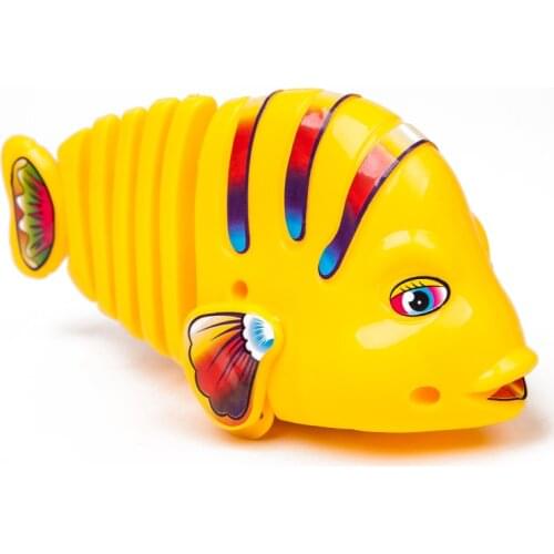 1pc Novel Funny Clockwork Swing Fish Colorful Walking Sway Fish Children Cartoon Educational Toys Creative Birthday Gift