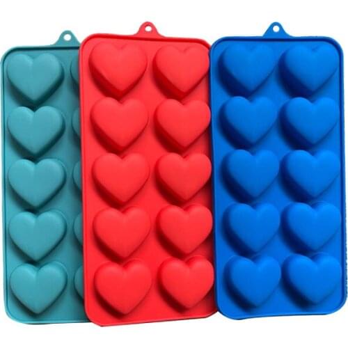 10 Cativty Heart sharp silicone cake Molds Bakeware Non-stick Silicone Baking Tools Jelly Ice Molds Chocolate Mould