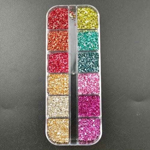 18g/box Mix Color Irregular Crush Stone Small Irregular crushed Broken Glass Rhinestone 3D Nail Art Decoration