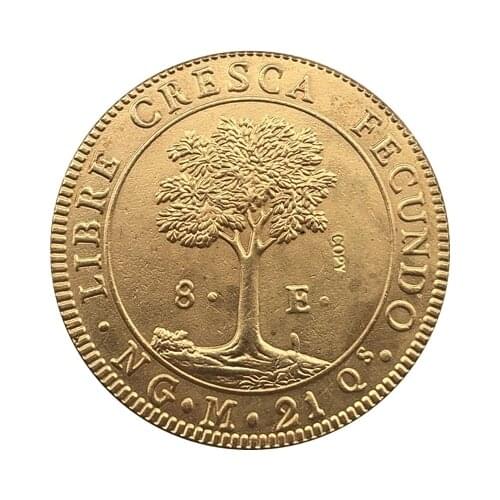 1824 Central American Republic 8 Escudos coins 35mm
