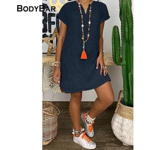 2021 Casual V-neck Female Dresses Loose High Waist Spring Dress Cotton Harajuku Style Summer Dress Femme Vestidos Drop Shipping