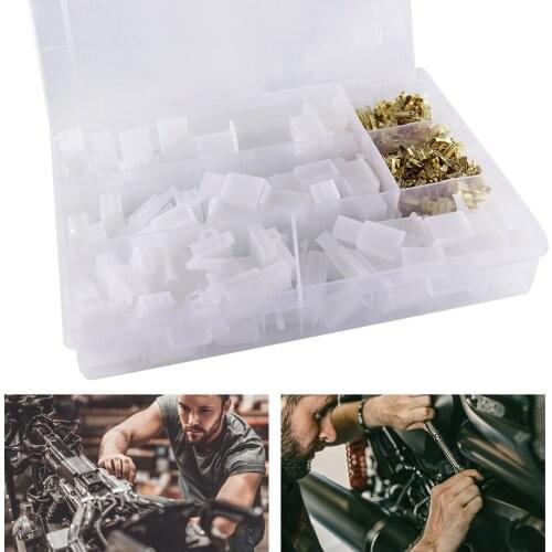 380Pcs Car Motorcycle Electrical Connector 2.8mm 2 3 4 6 Core Wire Terminal Fixed Hook Male and Female Cable Connector Plug Kit