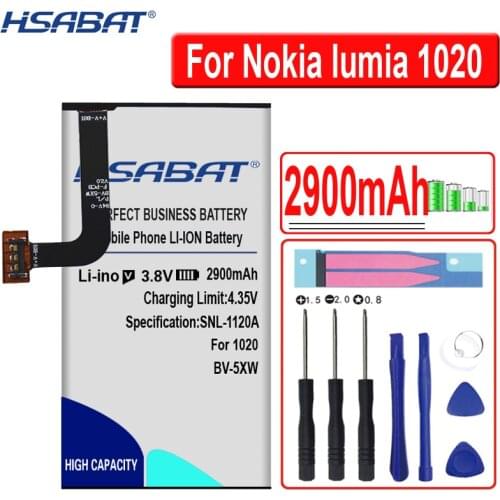 HSABAT BV-5XW 2900mAh Battery for Nokia Lumia 1020 EOS zoom Lumia1020 RM-876 RM-875 RM-877 RM 876 875 877